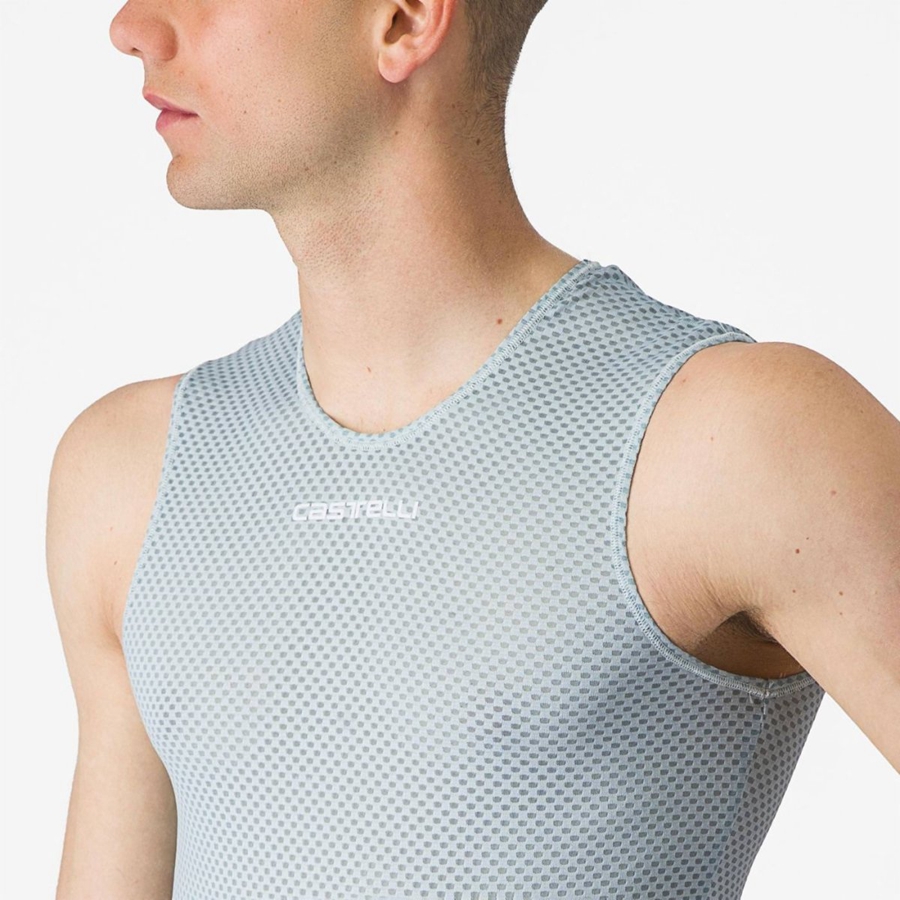 Capa Base Castelli PRO MESH 2.0 SLEEVELESS Hombre Azules | 043625-TIM