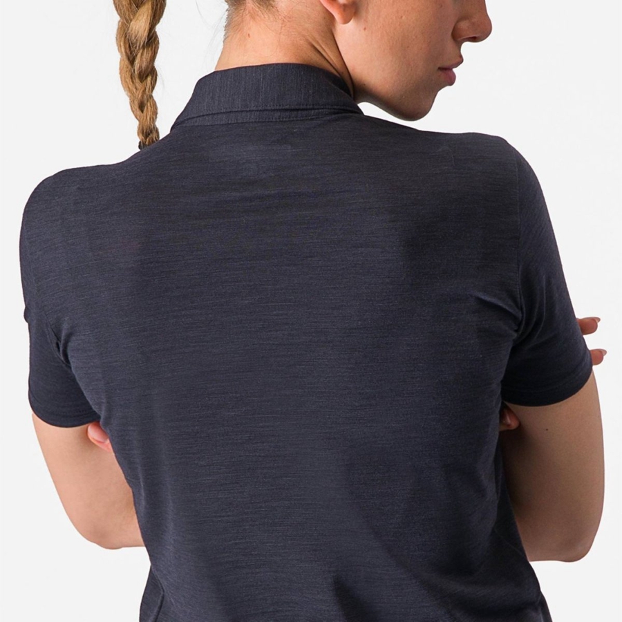 Casual Castelli MERINO W POLO Mujer Negras | 183456-XSG