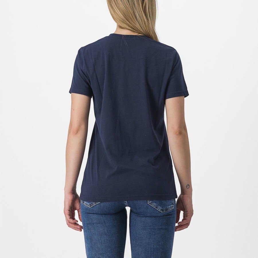 Casual Castelli PEDALARE TEE Mujer Azules | 305291-YGT