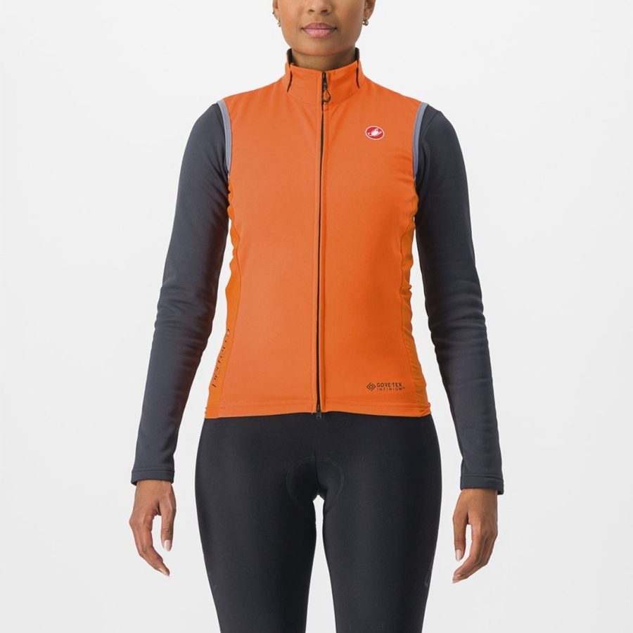 Chaleco Castelli PERFETTO RoS 2 W Mujer Rojas Naranjas | 913284-KZD