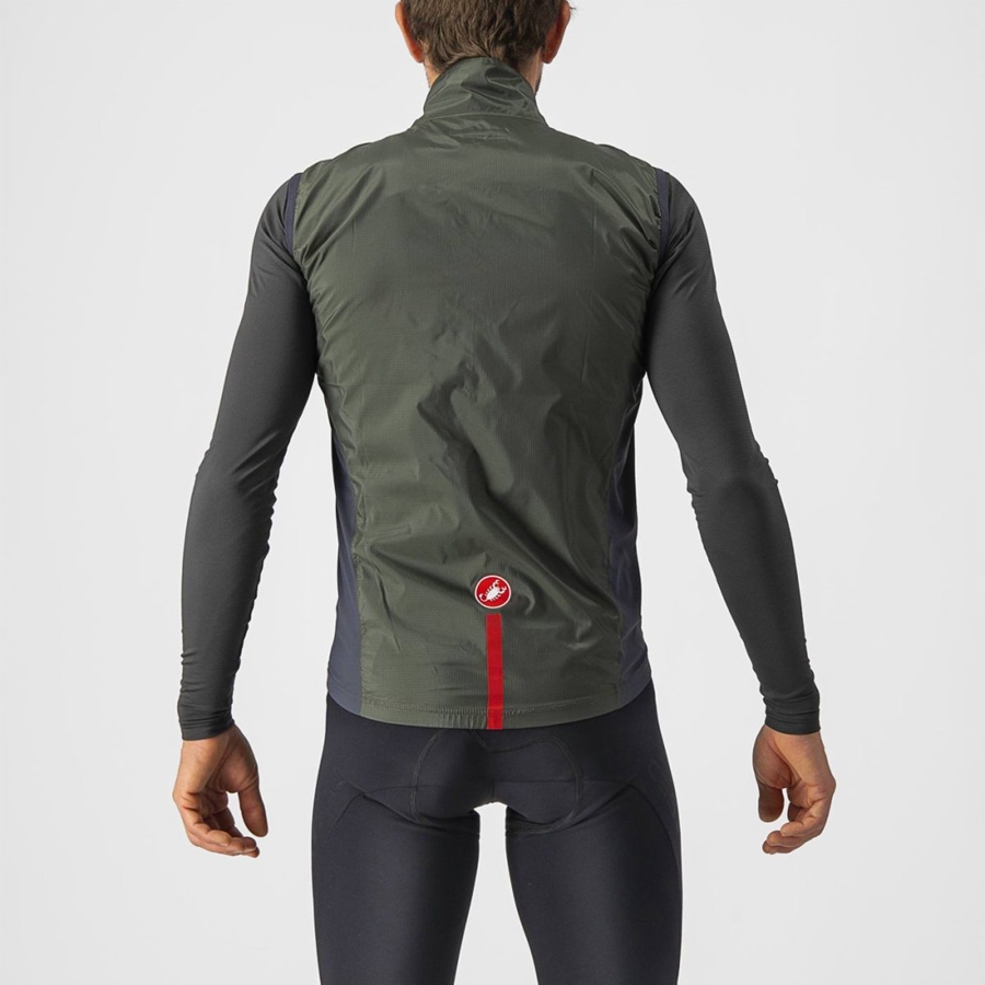 Chaleco Castelli SQUADRA STRETCH Hombre Verde Gris Oscuro | 396105-DUJ