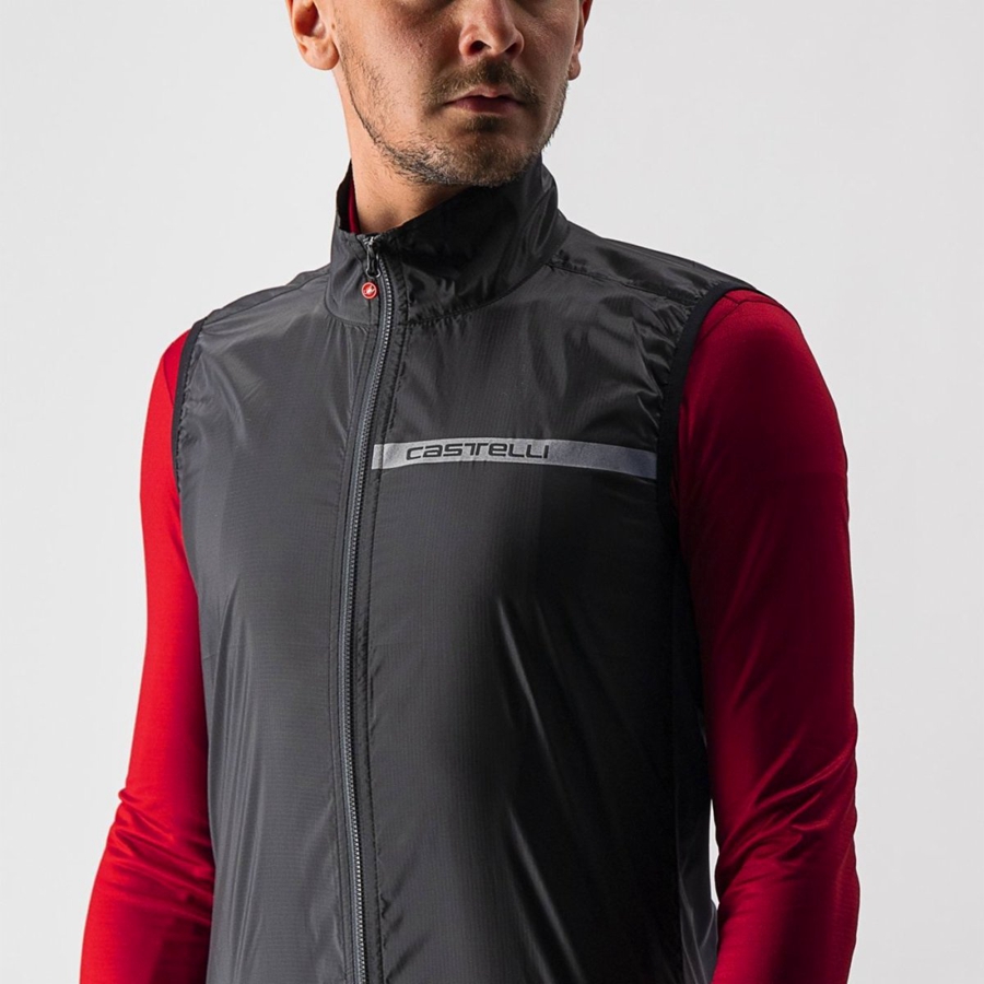 Chaleco Castelli SQUADRA STRETCH Hombre Negras Gris Oscuro | 843172-VON