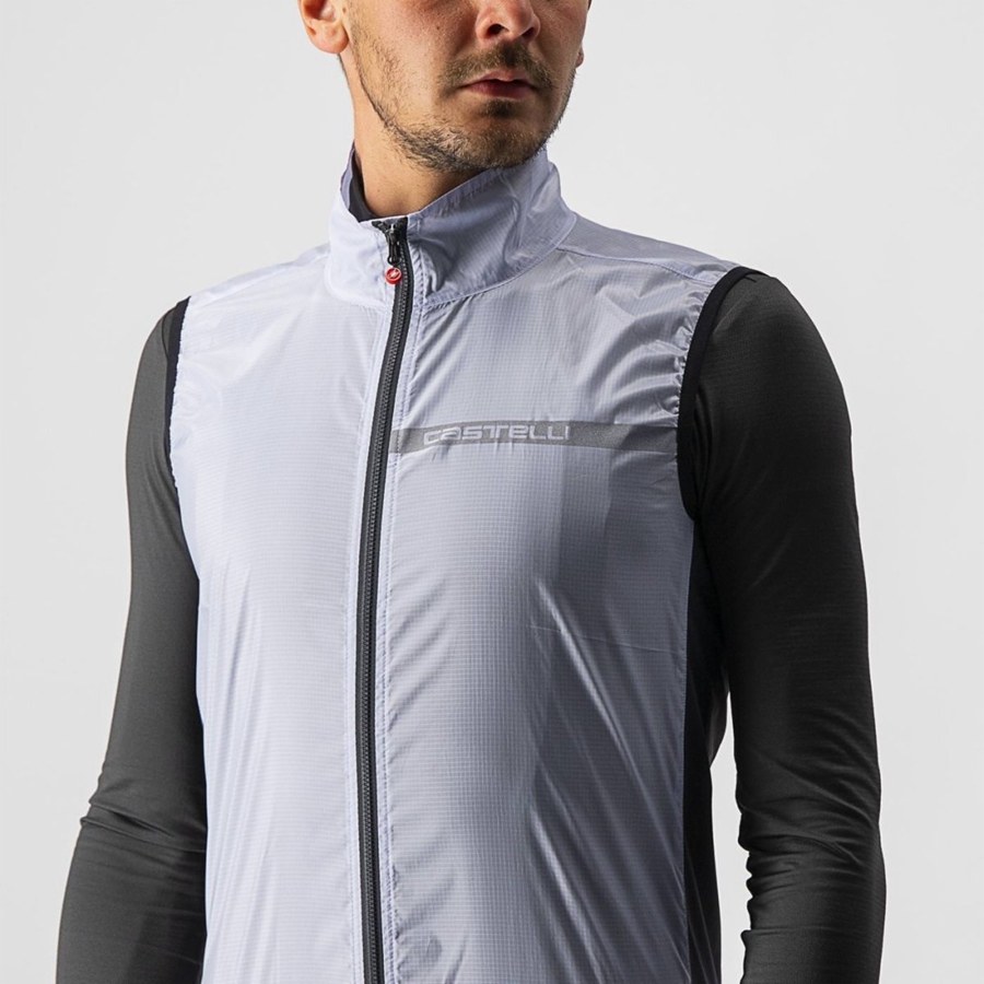 Chaleco Castelli SQUADRA STRETCH Hombre Plateadas Gris Gris Oscuro | 847951-XNF