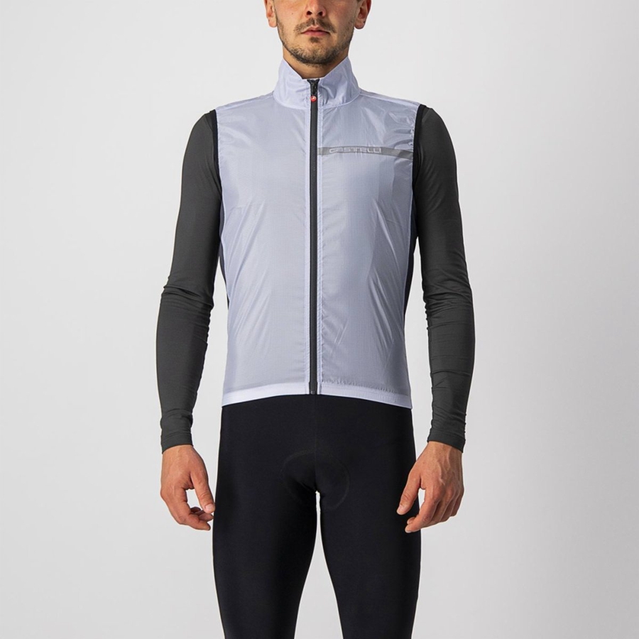 Chaleco Castelli SQUADRA STRETCH Hombre Plateadas Gris Gris Oscuro | 847951-XNF