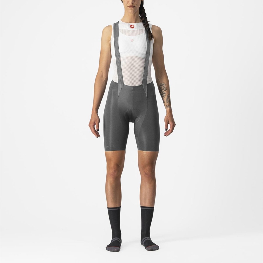 Culottes Con Tirantes Castelli FREE AERO RC W Mujer Gris | 891250-RZT