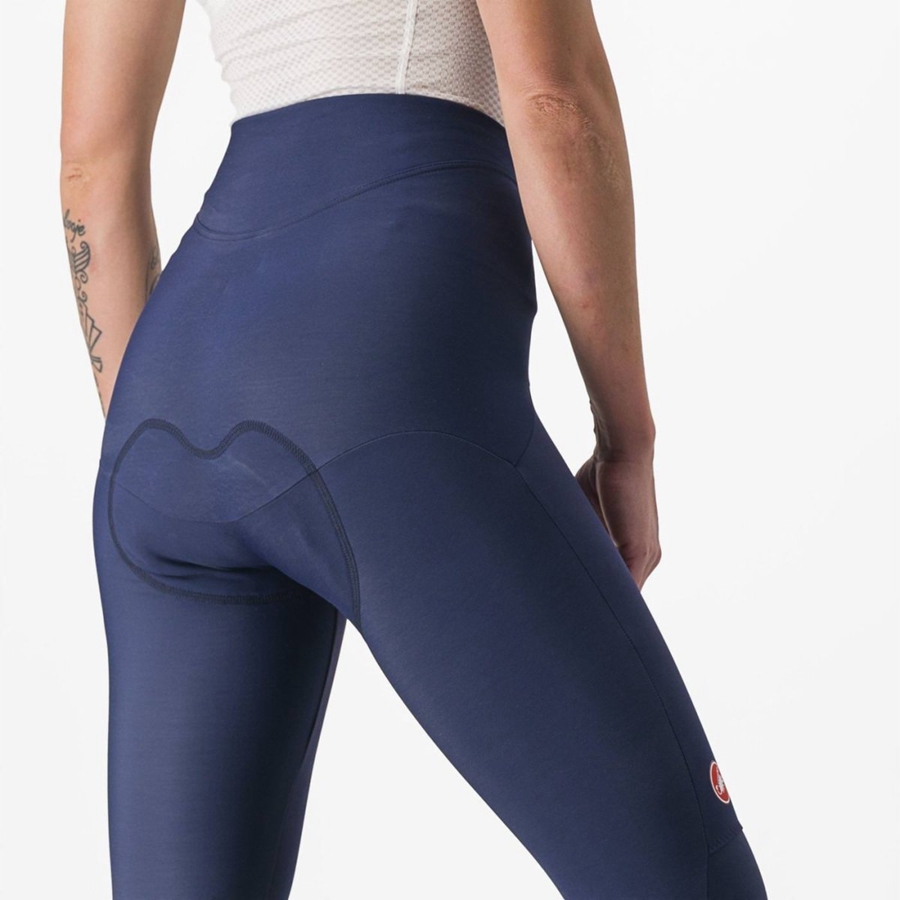 Leggins Castelli SORPASSO RoS W Mujer Azules Plateadas | 843679-DVC