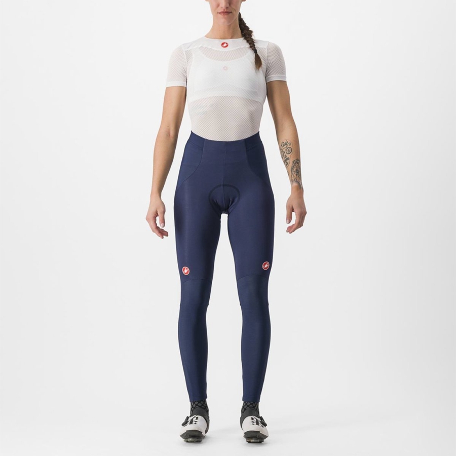 Leggins Castelli SORPASSO RoS W Mujer Azules Plateadas | 843679-DVC