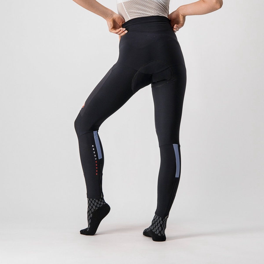 Leggins Castelli SORPASSO RoS W Mujer Negras Plateadas | 560913-PLU