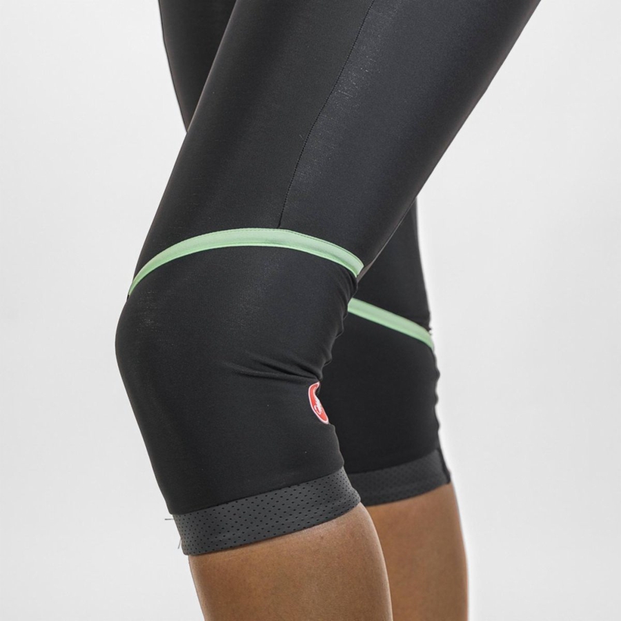 Leggins Castelli VELOCISSIMA THERMAL KNICKER Mujer Negras Verde Menta Negras | 019246-IZR