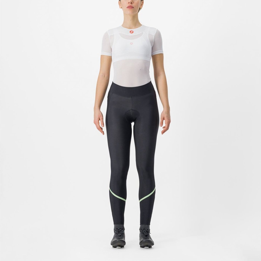 Leggins Castelli VELOCISSIMA THERMAL Mujer Negras Verde Menta Negras | 627301-JUN