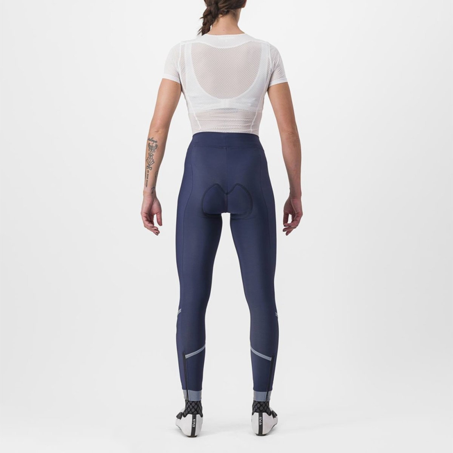 Leggins Castelli VELOCISSIMA THERMAL Mujer Azules Plateadas | 021598-QYN