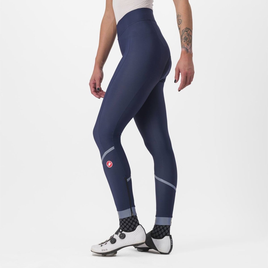 Leggins Castelli VELOCISSIMA THERMAL Mujer Azules Plateadas | 021598-QYN