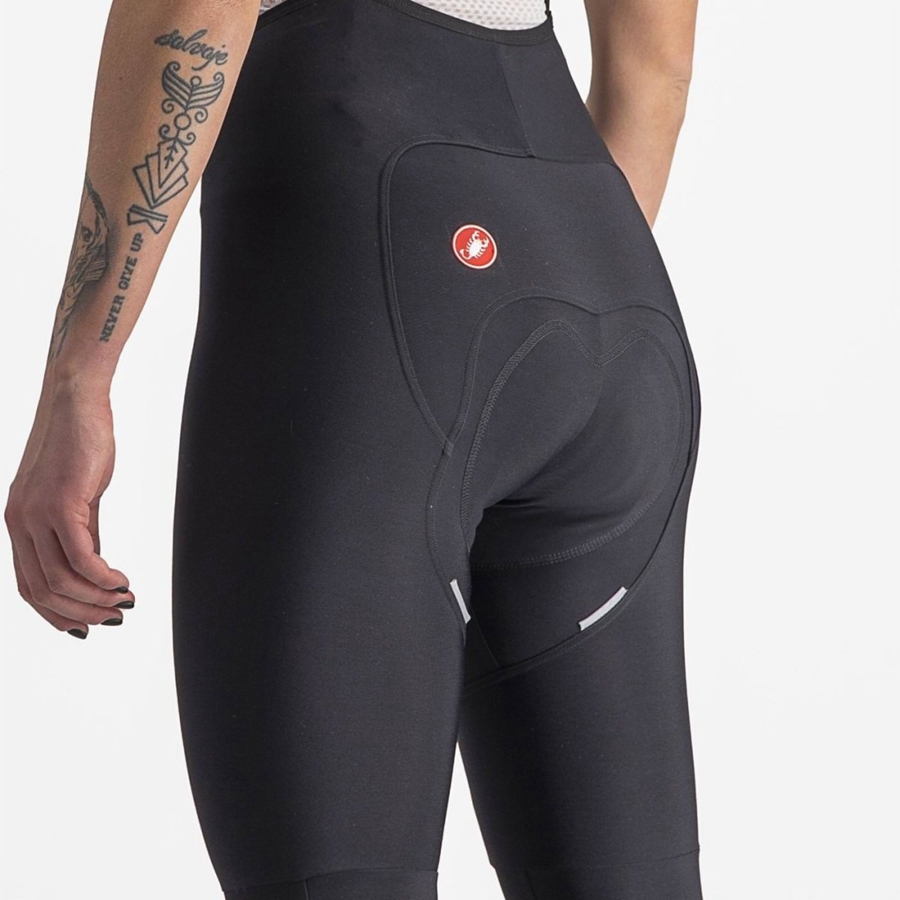 Medias Con Tirantes Castelli FREE AERO RC W DT Mujer Negras | 360185-QTE