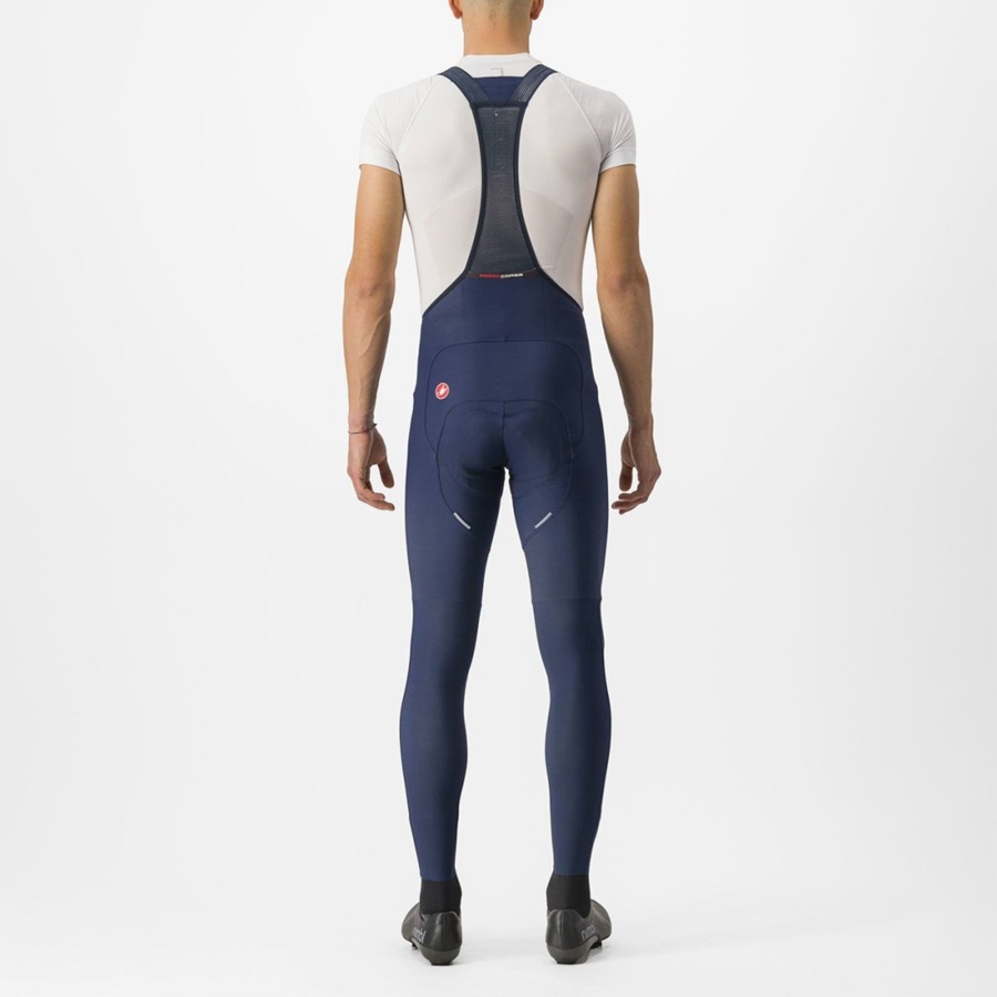 Medias Con Tirantes Castelli FREE AERO RC Hombre Azules | 384290-ICF