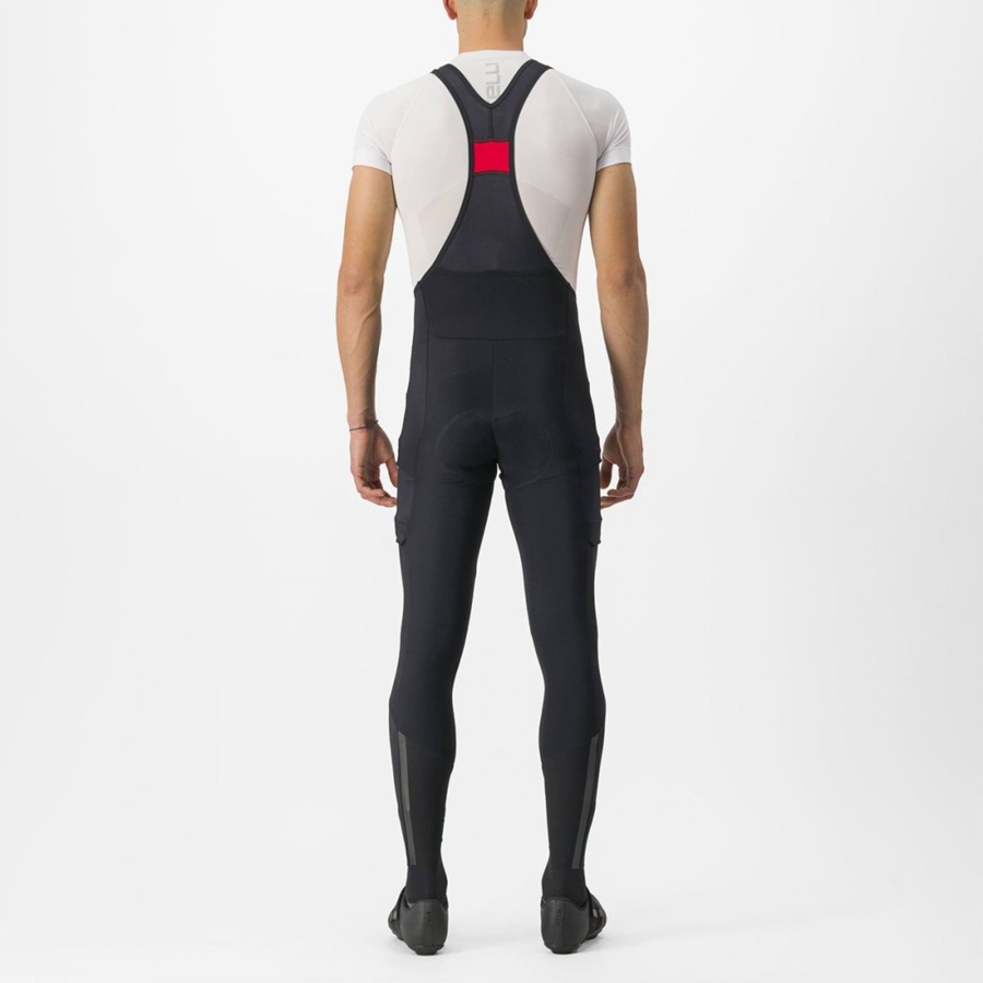 Medias Con Tirantes Castelli UNLIMITED TRAIL Hombre Negras | 497351-PCH