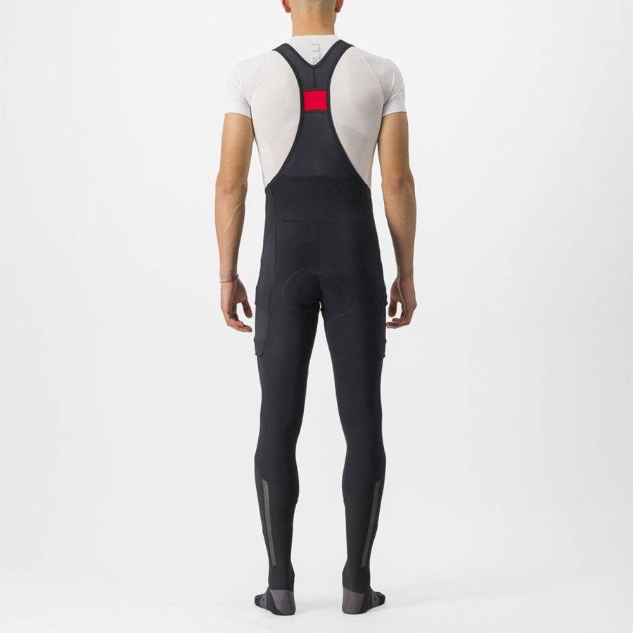 Medias Con Tirantes Castelli UNLIMITED TRAIL Hombre Negras | 497351-PCH