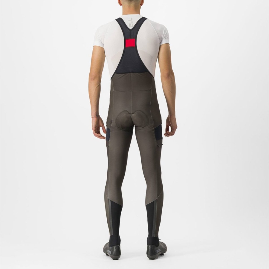 Medias Con Tirantes Castelli UNLIMITED TRAIL Hombre Negras | 176032-ZFH