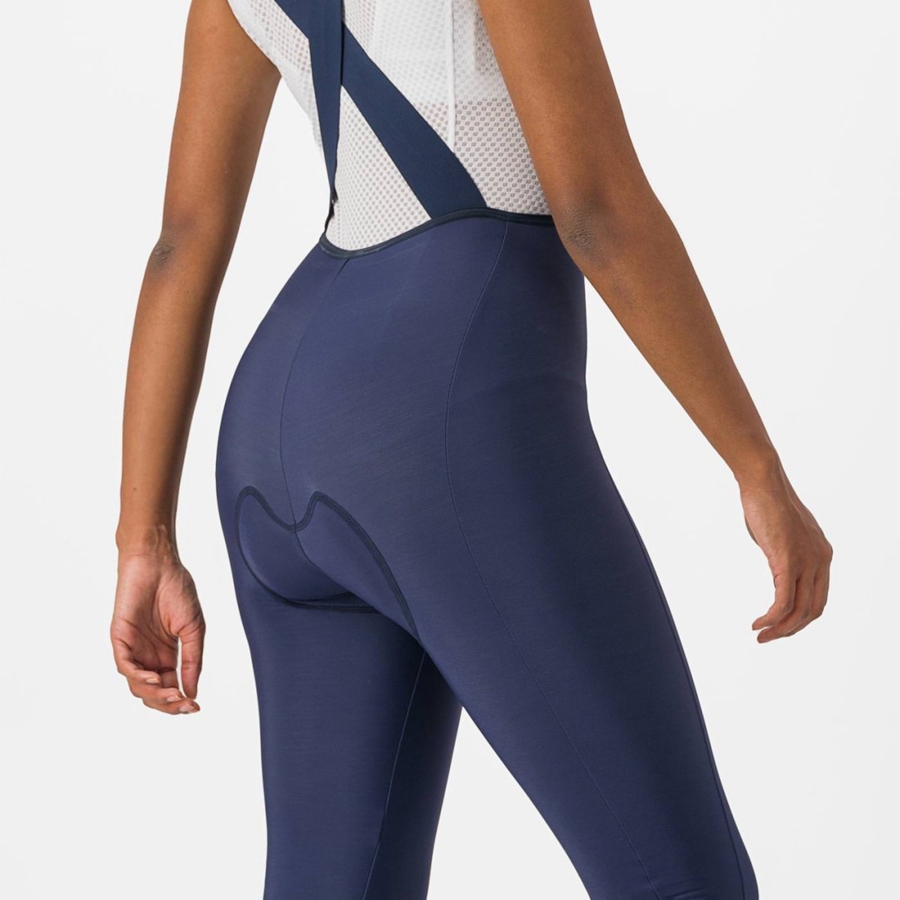 Medias Con Tirantes Castelli VELOCISSIMA DT Mujer Azules Plateadas | 851369-STR