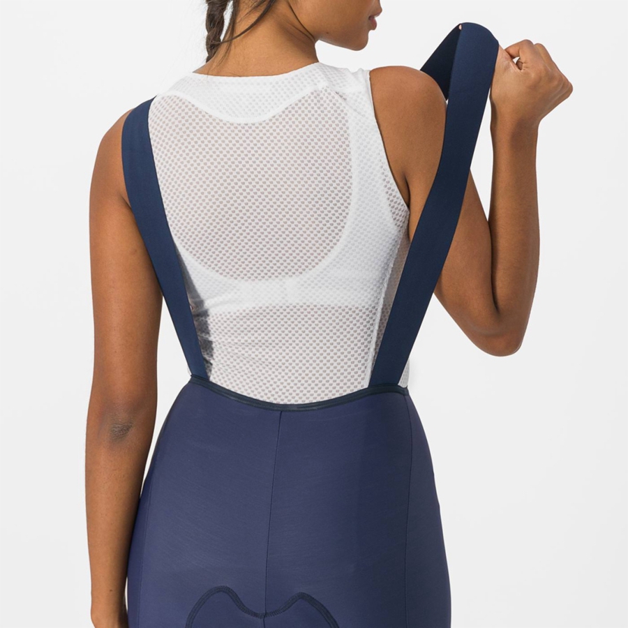 Medias Con Tirantes Castelli VELOCISSIMA DT Mujer Azules Plateadas | 851369-STR