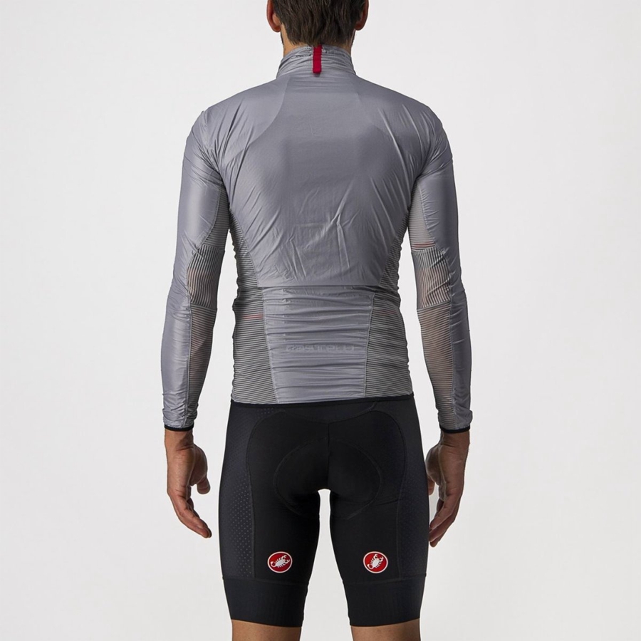 Proteccion Castelli ARIA SHELL Hombre Plateadas Gris | 408732-CJH