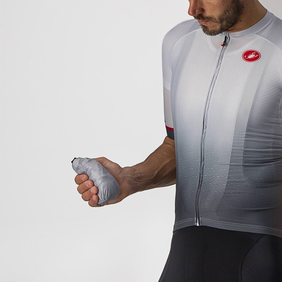 Proteccion Castelli ARIA SHELL Hombre Plateadas Gris | 408732-CJH