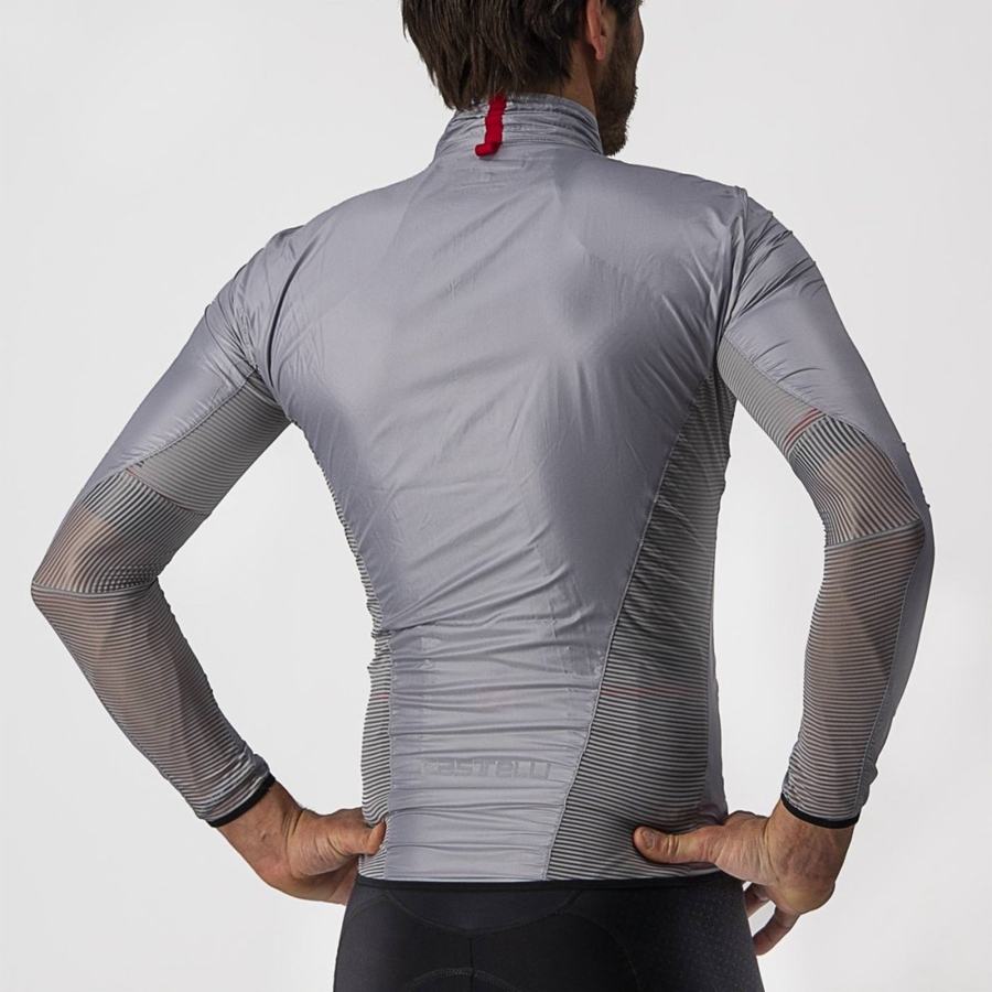 Proteccion Castelli ARIA SHELL Hombre Plateadas Gris | 408732-CJH