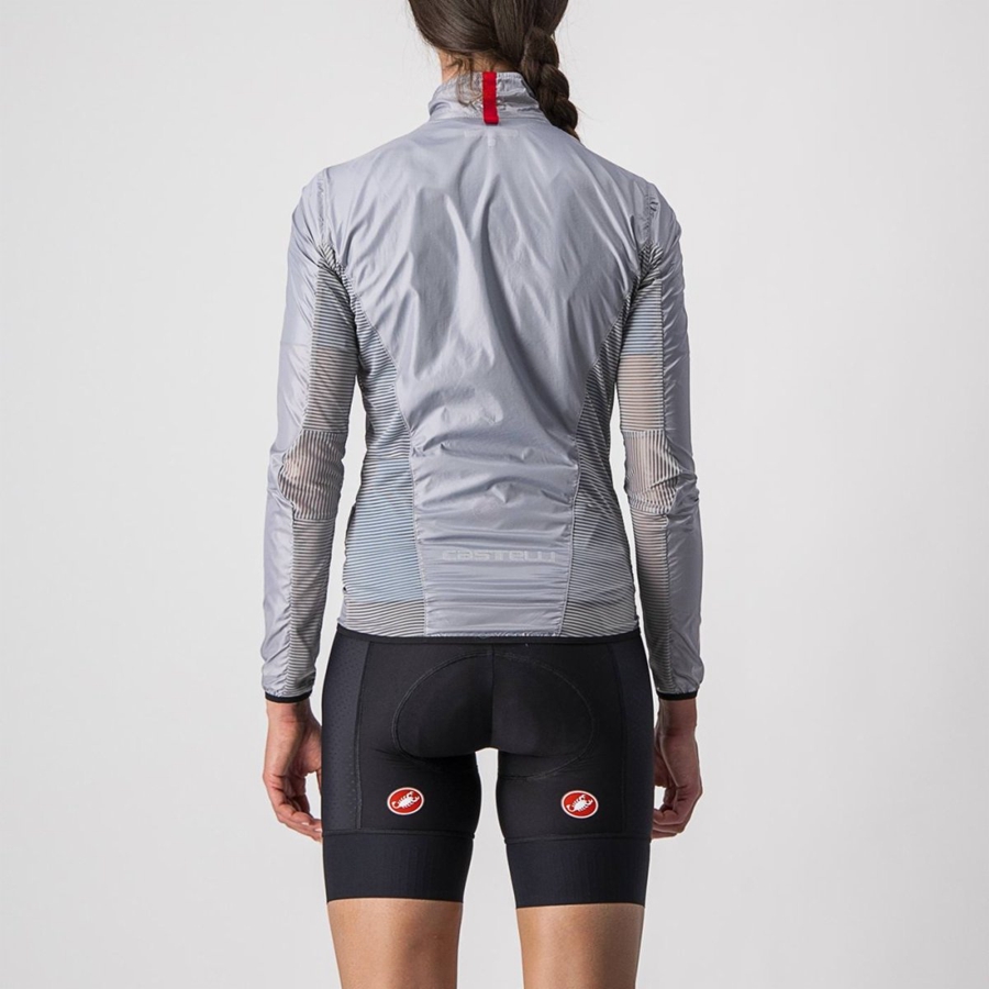 Proteccion Castelli ARIA SHELL W Mujer Plateadas Gris | 823507-EXF