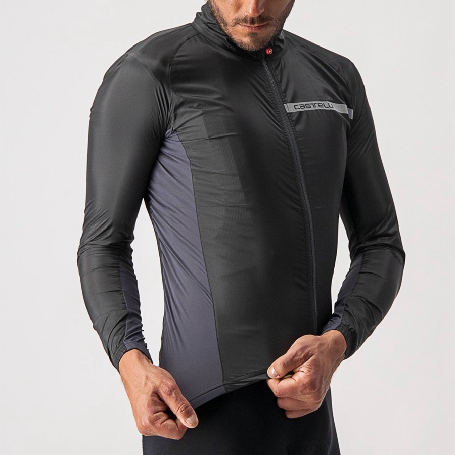 Proteccion Castelli SQUADRA STRETCH Hombre Negras Gris Oscuro | 015984-LMN