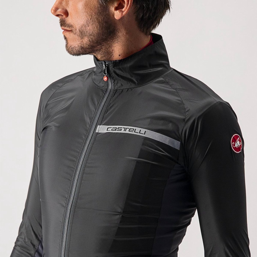 Proteccion Castelli SQUADRA STRETCH Hombre Negras Gris Oscuro | 015984-LMN