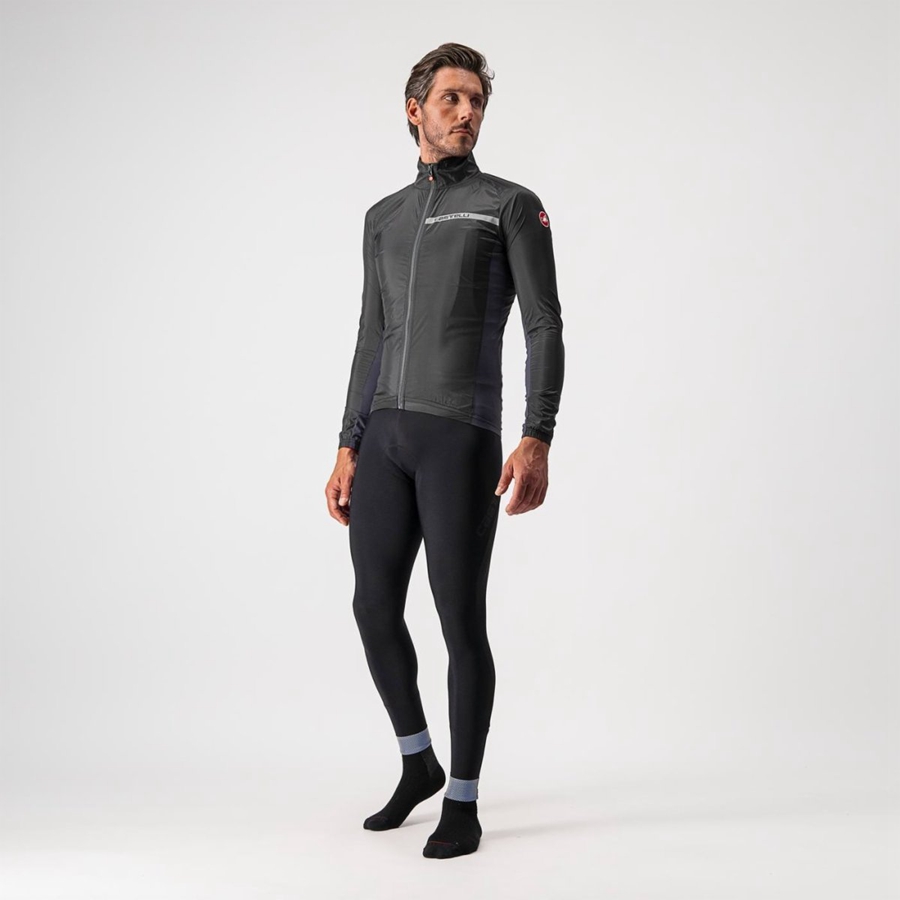 Proteccion Castelli SQUADRA STRETCH Hombre Negras Gris Oscuro | 015984-LMN