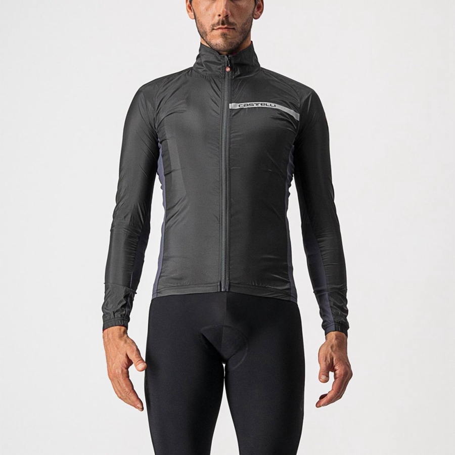 Proteccion Castelli SQUADRA STRETCH Hombre Negras Gris Oscuro | 015984-LMN