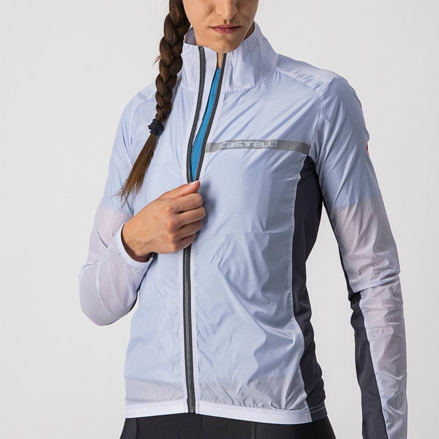 Proteccion Castelli SQUADRA STRETCH W Mujer Plateadas Gris Gris Oscuro | 285314-PCA