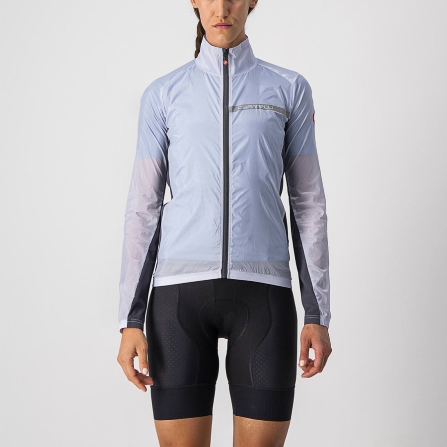 Proteccion Castelli SQUADRA STRETCH W Mujer Plateadas Gris Gris Oscuro | 285314-PCA