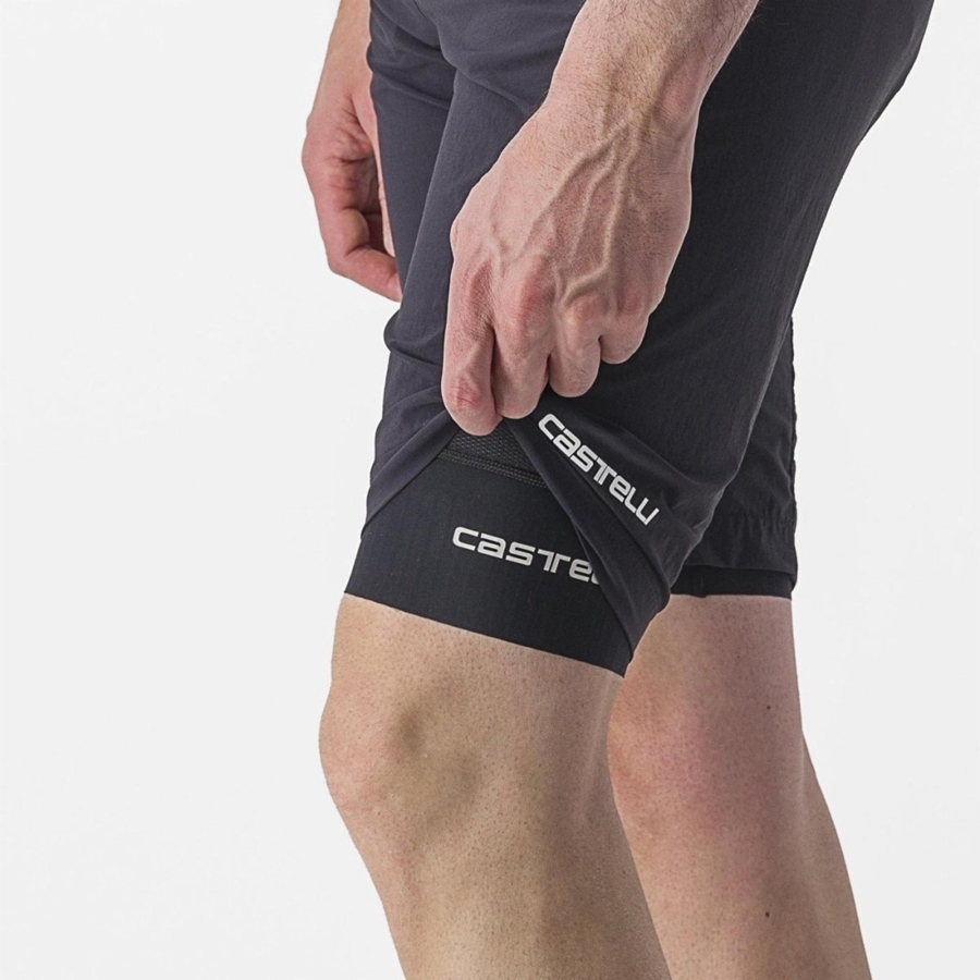 Short Castelli TRAIL LINER Hombre Negras | 160529-QTK