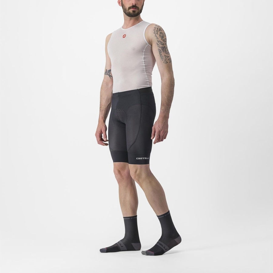 Short Castelli TRAIL LINER Hombre Negras | 160529-QTK