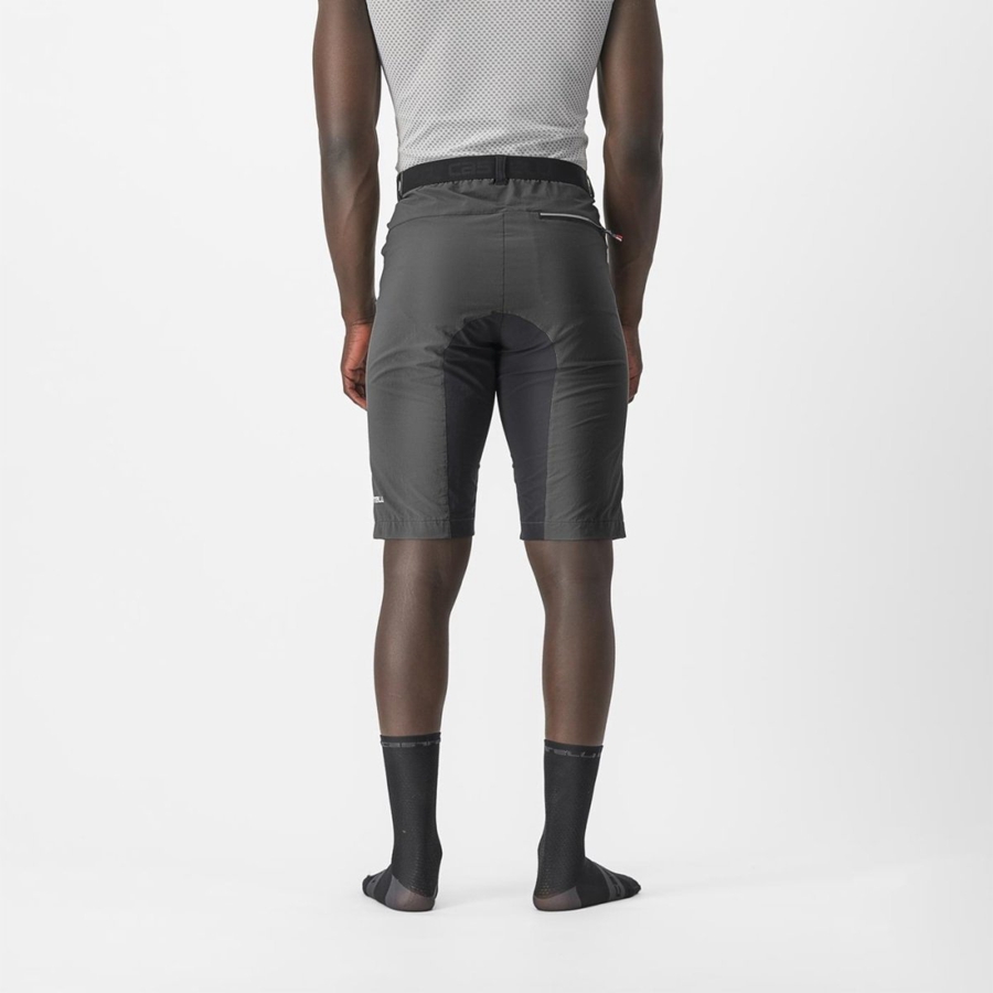 Short Castelli UNLIMITEDGY Hombre Gris Oscuro Negras | 136290-VTZ