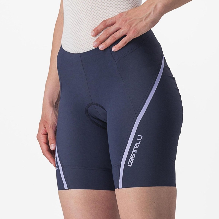 Short Castelli VELOCISSIMA 3 Mujer Azules Moradas Blancas | 743280-PQD