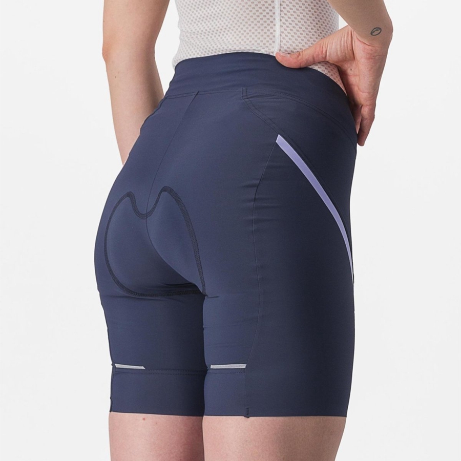 Short Castelli VELOCISSIMA 3 Mujer Azules Moradas Blancas | 743280-PQD