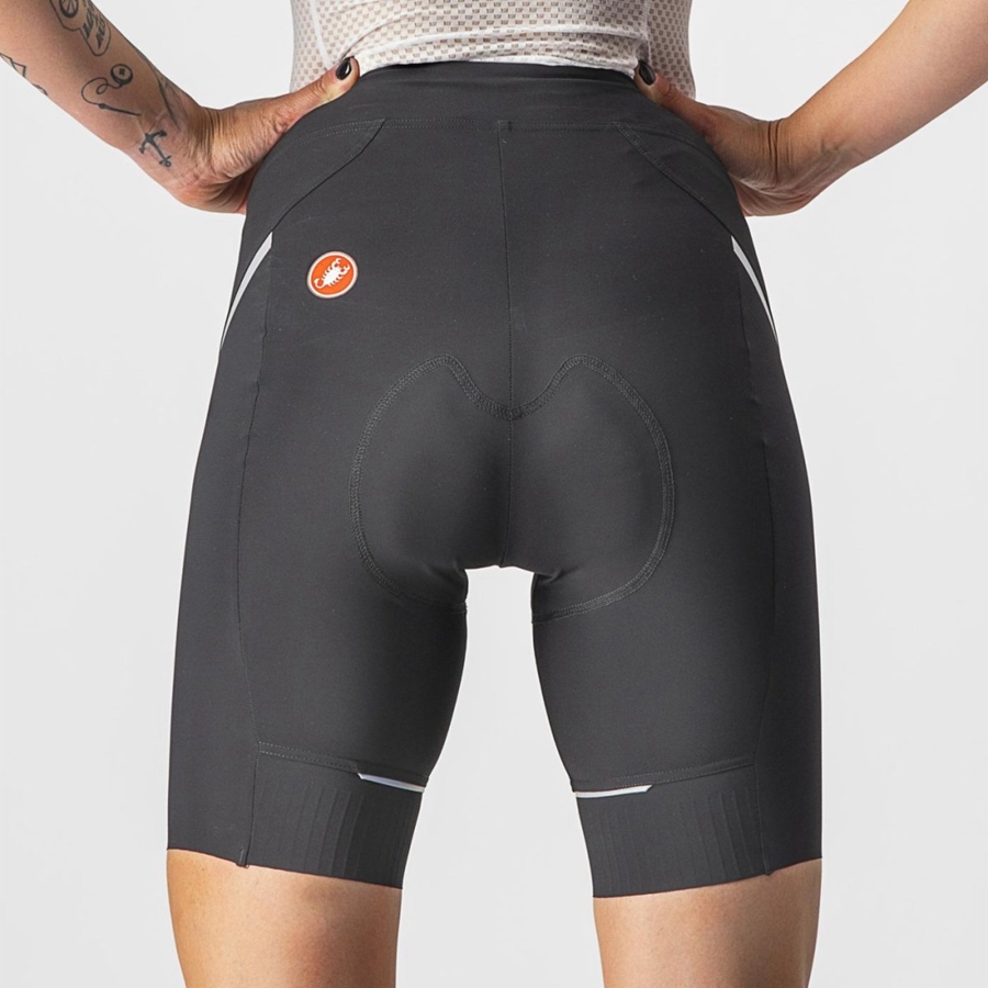 Short Castelli VELOCISSIMA 3 Mujer Negras Plateadas | 231965-YJN