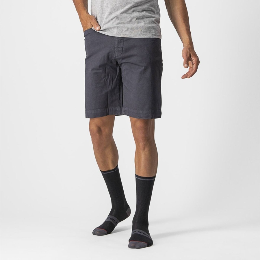 Short Castelli VG 5 POCKET Hombre Azules Oscuro | 841560-HLP