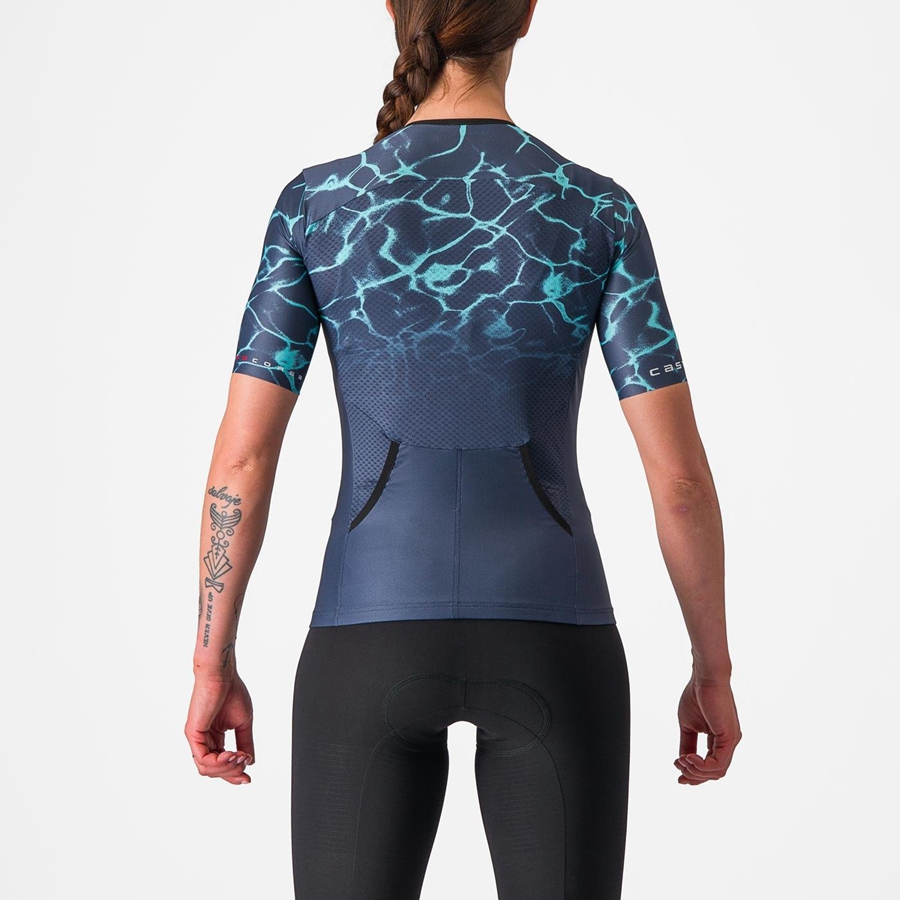 Trajes Castelli FREE SPEED 2 W RACE TOP Mujer Azules Turquesa Claro | 037165-NGM