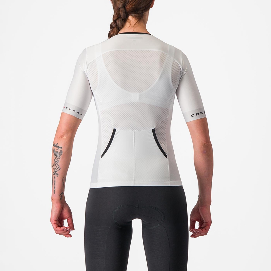 Trajes Castelli FREE SPEED 2 W RACE TOP Mujer Blancas Negras | 750812-YWD